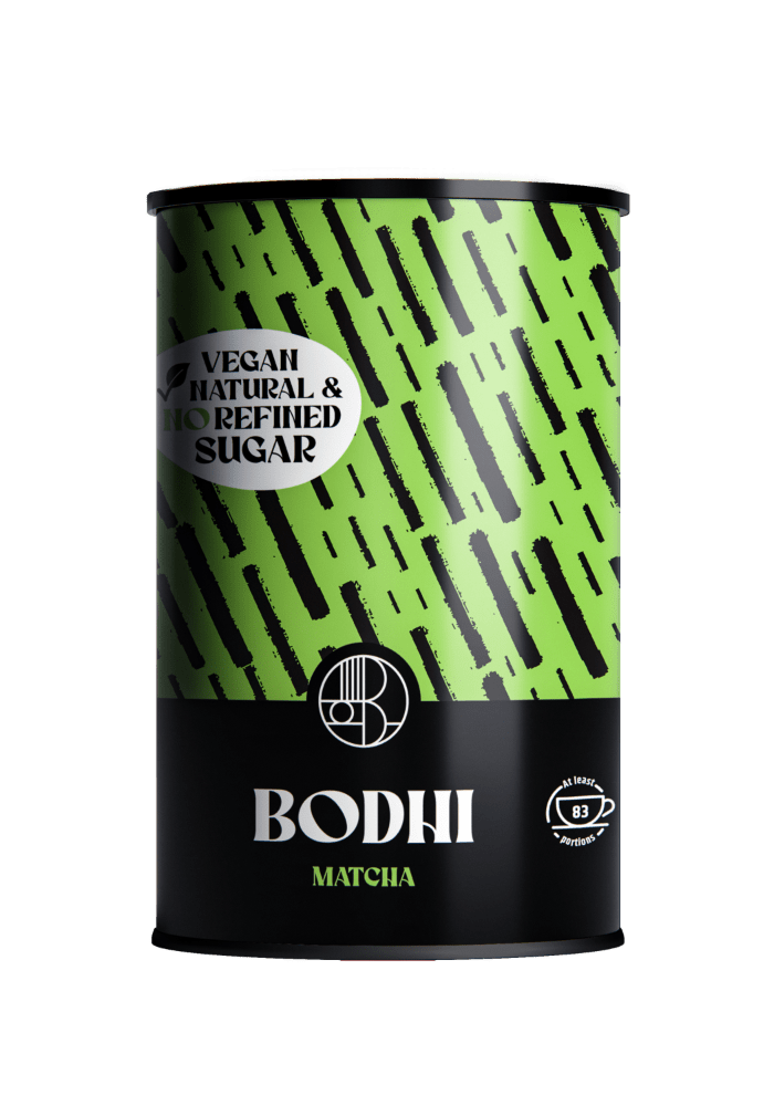 Matcha Vanilla - Bodhi Drinks - pouch - 83 latte's  - belgisch product - high in fiber - less sugar - minder suiker - vegan - natural - Japanese premium matcha