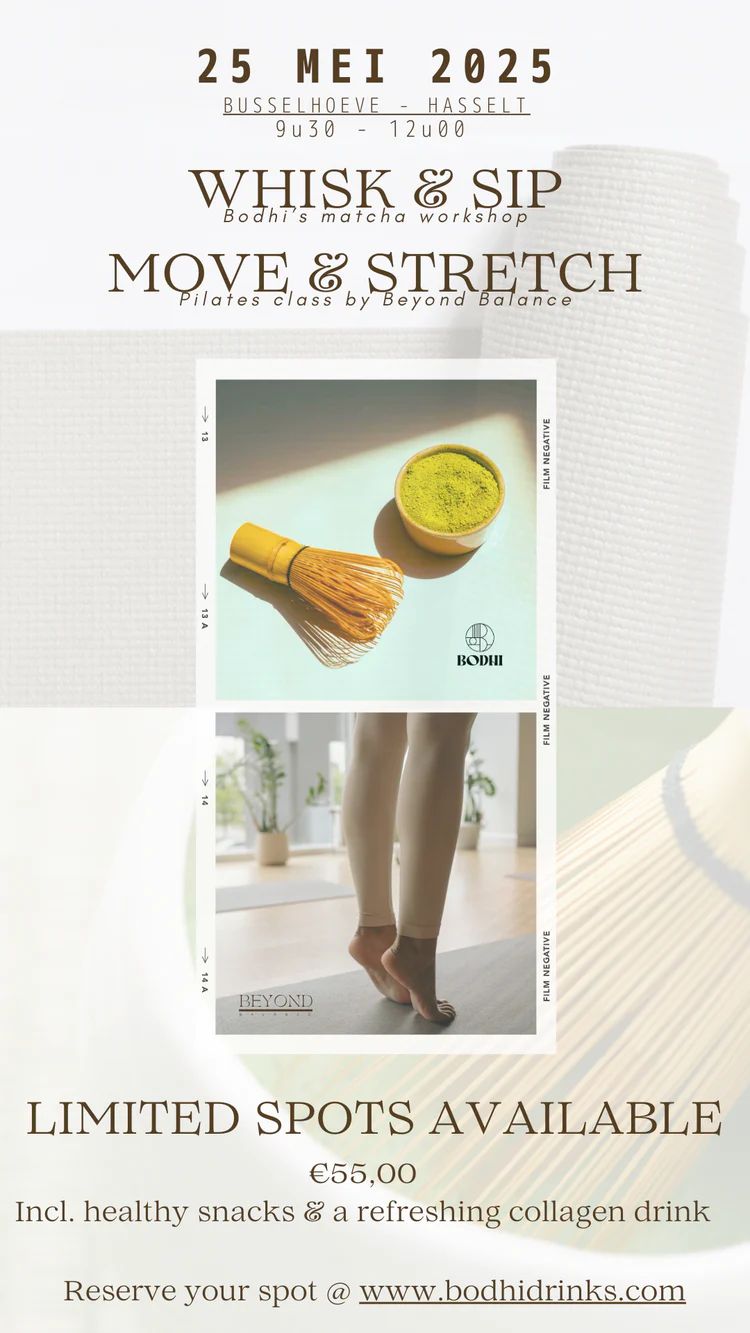 Matcha Workshop - pilates - mat - stretch - Hasselt - friends - vrienden - familie - moederdag - mothersday - gift 